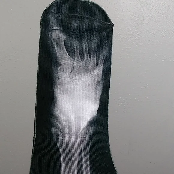 Living Royal Unisex X Ray Crew Sock Black Halloween - Picture 6 of 6